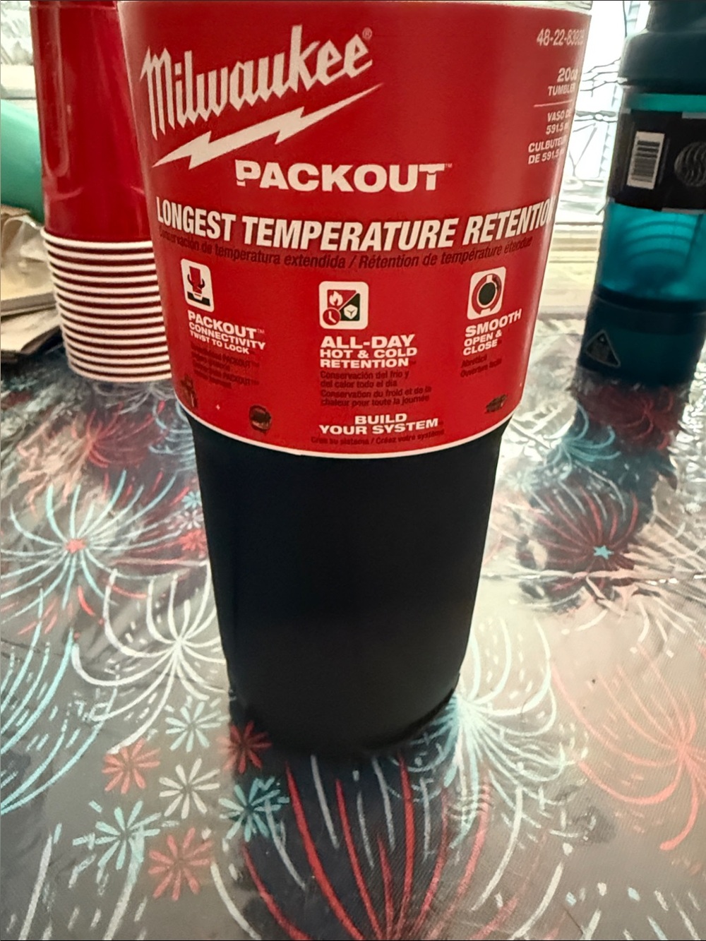 Milwaukee Packout Insulated Travel Tumbler - Red and Black